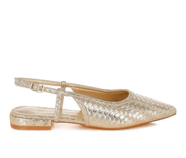 Women's London Rag Kurina Flats in Gold color