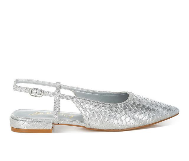 Women's London Rag Kurina Flats in Silver color