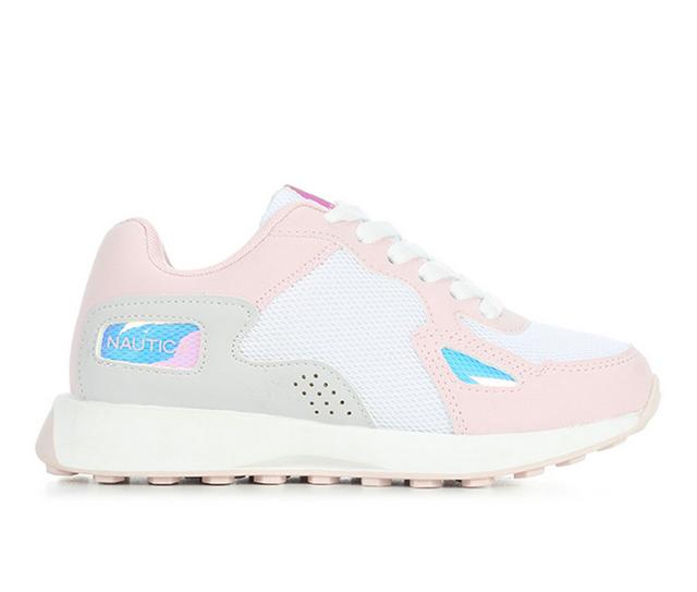 Girls' Nautica Little Kid & Big Kid Olivet Casual Sneaker in Light Pink color