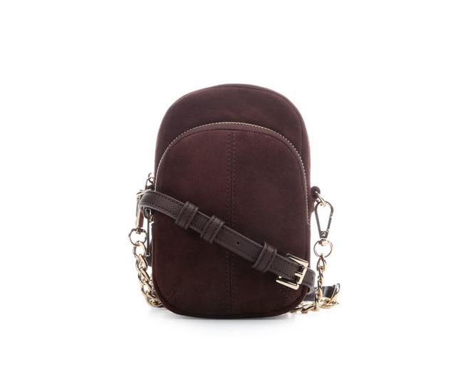 Madden Girl Suede Chain Crossbody Handbag in Brown color
