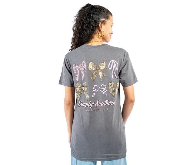 Simply Southern Multicamo Short Sleeve Tee in IronHthr color