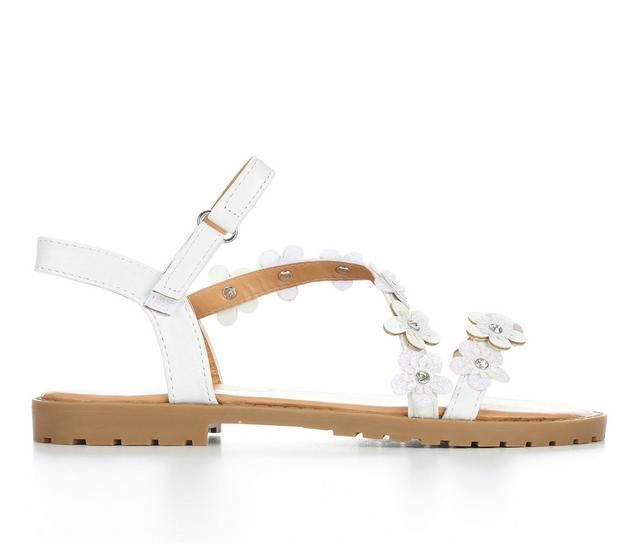 Girls' Kensie Girl Little Kid & Big Kid Flower Kid Sandals in White color