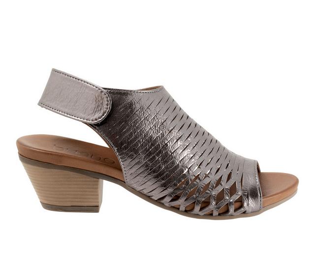 Women's Bueno Lacey Dress Sandals in Pewter Metallic color