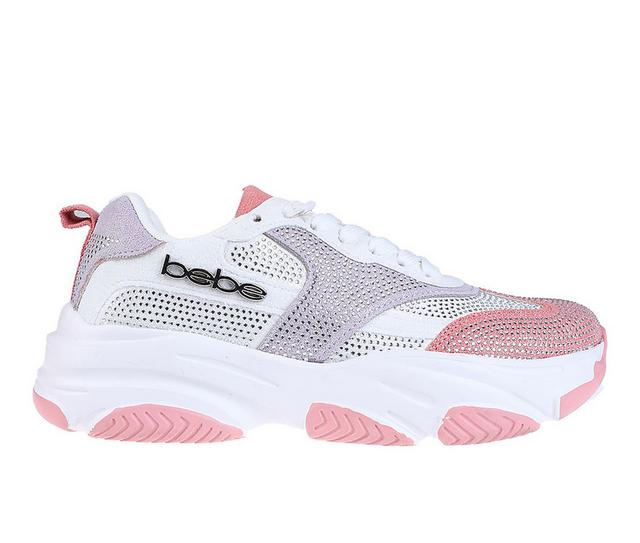 Women's Bebe Aimee Sneakers in Pink Multi color