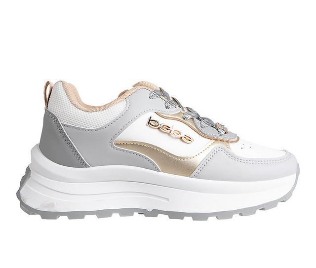 Women's Bebe Eva Sneakers in Grey Multi color