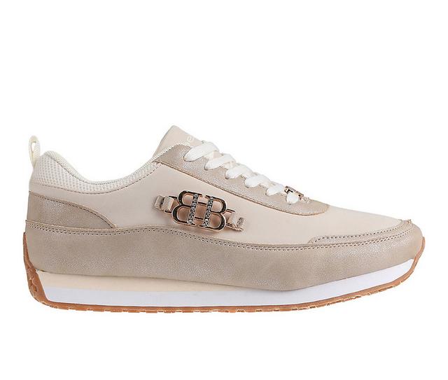 Women's Bebe Nicole Sneakers in Tan color
