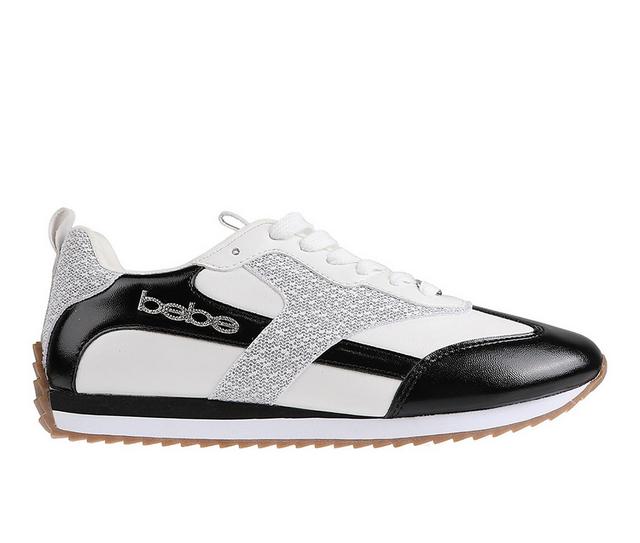 Women's Bebe Olivia Sneakers in White Black color
