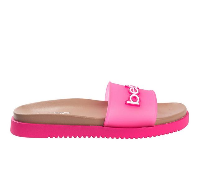 Women's Bebe Aurora Sport Slides in Pink Metallic color