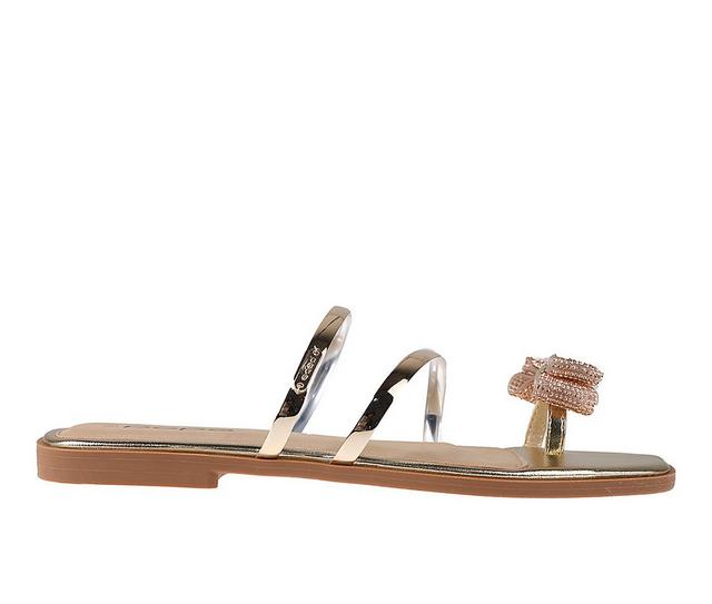 Bebe June Sandals in Light Gold color