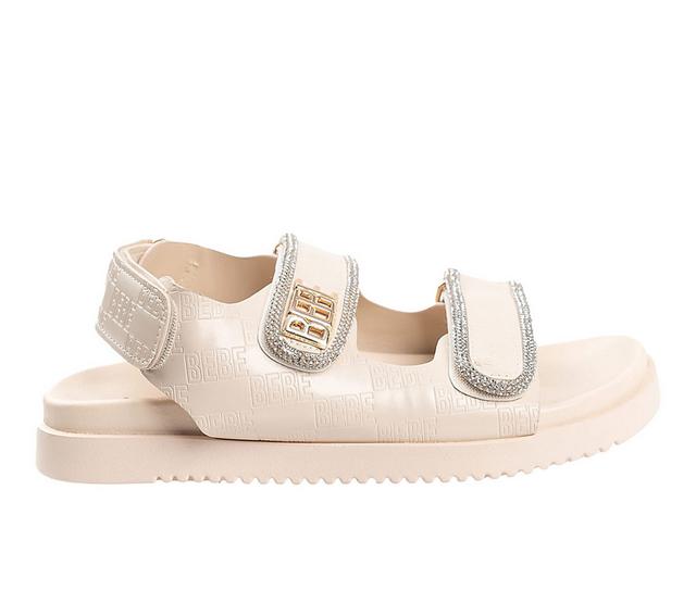 Women's Bebe Thea Footbed Sandals in Nude color
