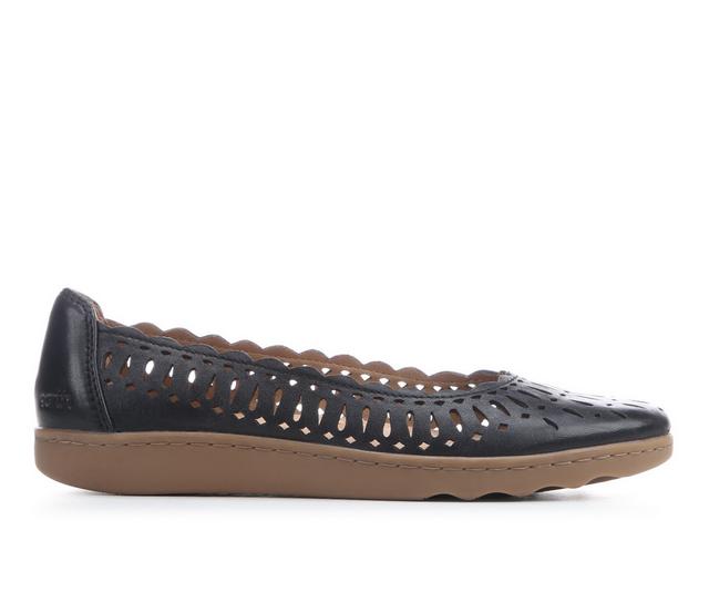 Women's Earth Origins LUNA Flats in Black Wide color