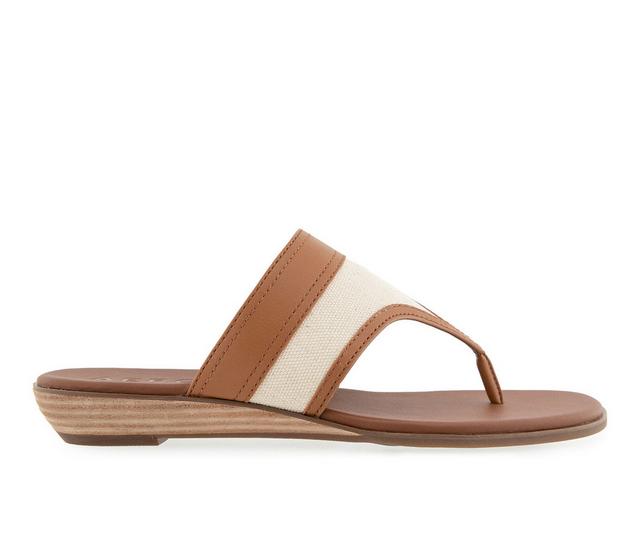 Aerosoles Gesa Flip-Flops in Tan Canvas color