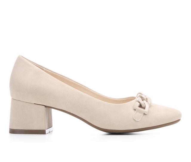 Women's Solanz Jackie Pumps in Beige color