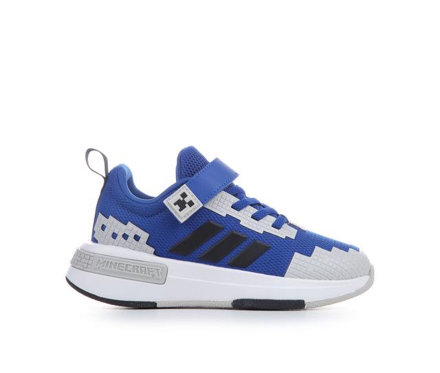 Boys' Adidas Little Kid Minecraft Pro Sneakers in Royal/Blk/Gry color