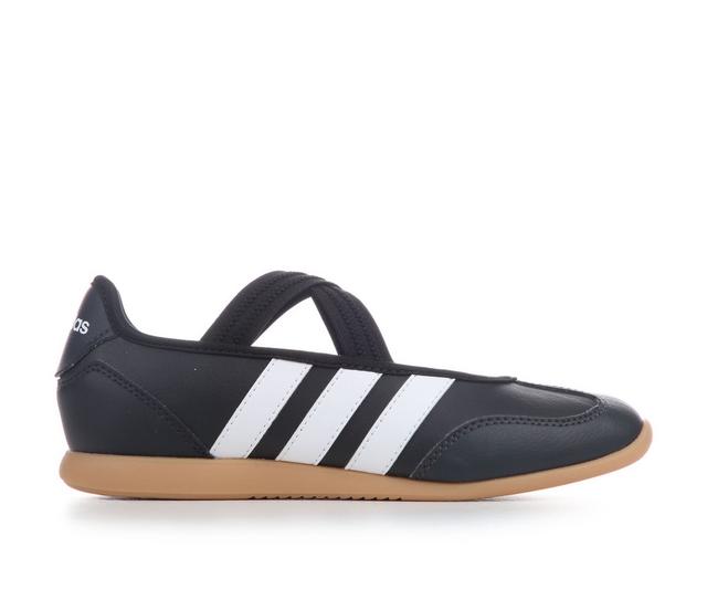 Girls' Adidas Big Kid Barreda Mary Janes in Blk/Wht/Carbon color