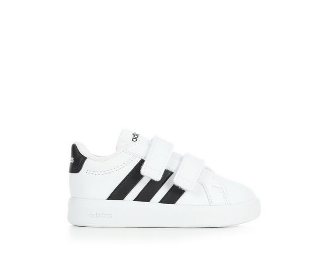 Kids' Adidas Infant & Toddler Grand Court 3.0 Sneakers in White/Black color