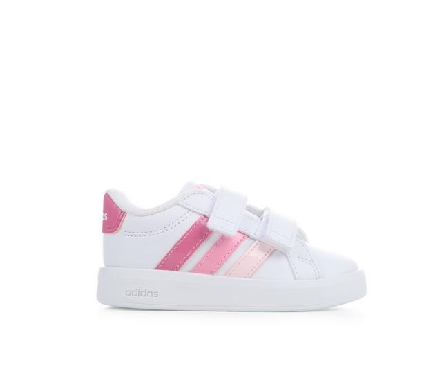 Kids' Adidas Infant & Toddler Grand Court 3.0 Sneakers in White/Pink/Pink color