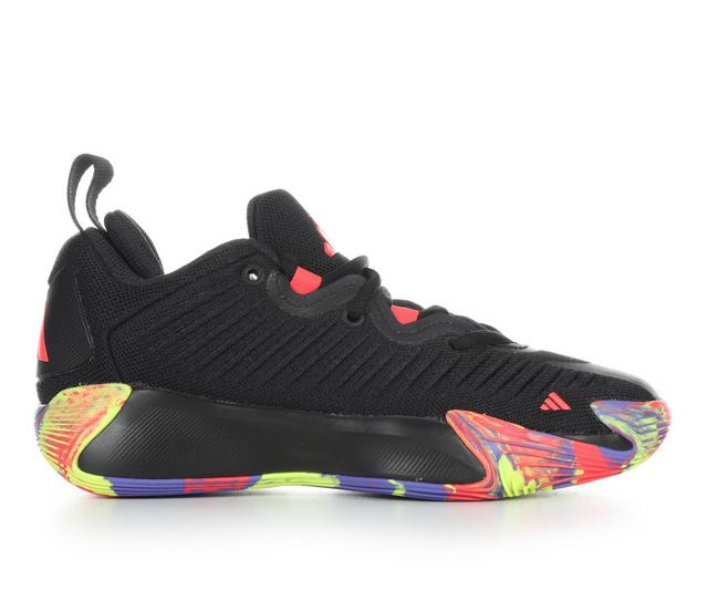 Kids' Adidas Little Kid Initiation C Basketball Shoes in Blk/Red/Purple color