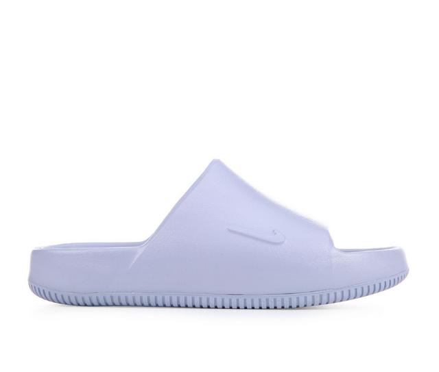 Girls' Nike Big Kid Calm 2.0 Sport Slides in Ghost/Ghost color