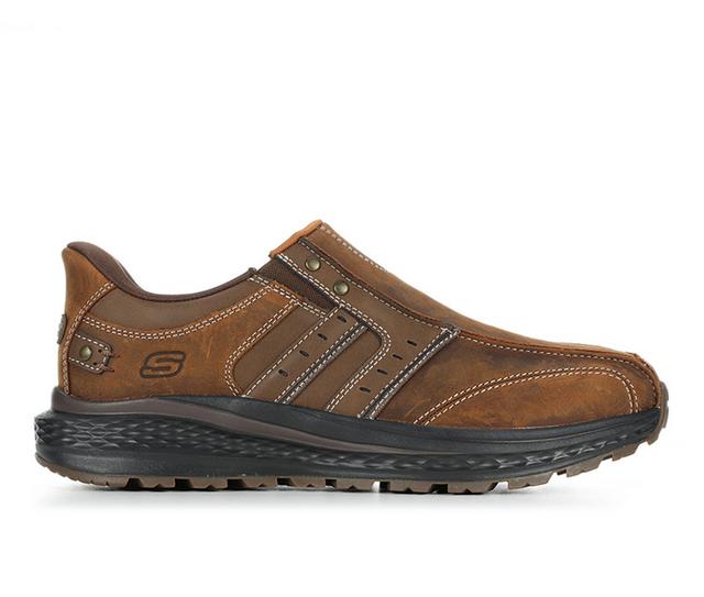 Men's Skechers 205746 Slade-Ultra-Historic Slip-On Shoes in Dark Brown color