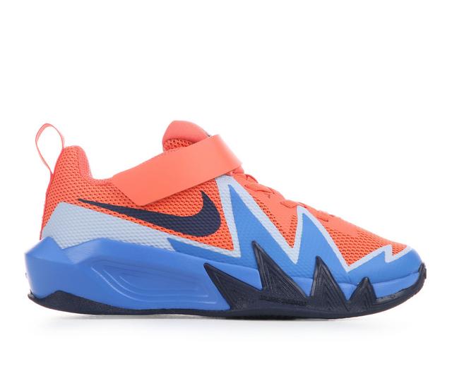 Boys' Nike Little Kid & Big Kid Dynamite Sneakers in Turf Org/Nvy/Bl color