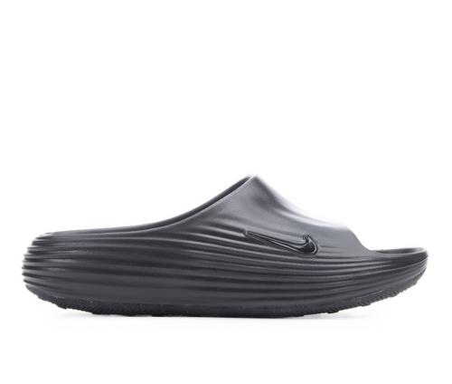 Men's Nike Reaxts Rejuven8 Sport Slides in Black color