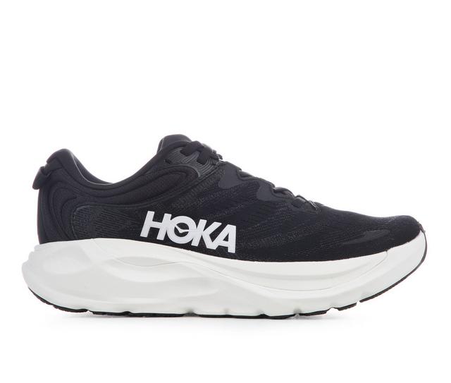 Women's Hoka Gaviota 6 Running Shoes in Black/White color