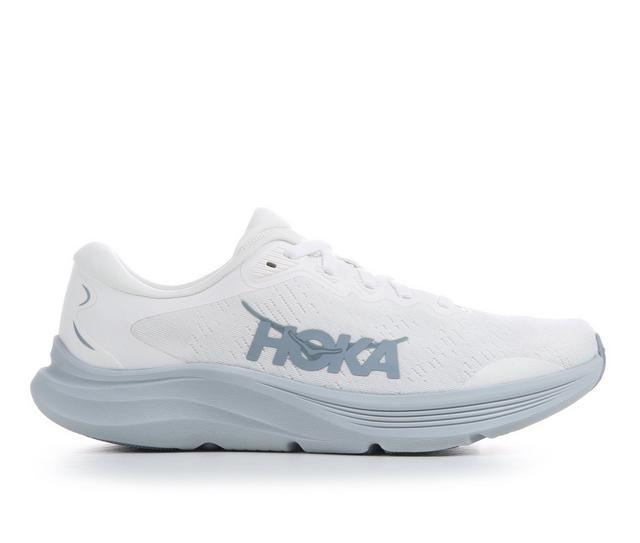 Women's Hoka Solimar 2 Running Shoes in Frost/Blue color