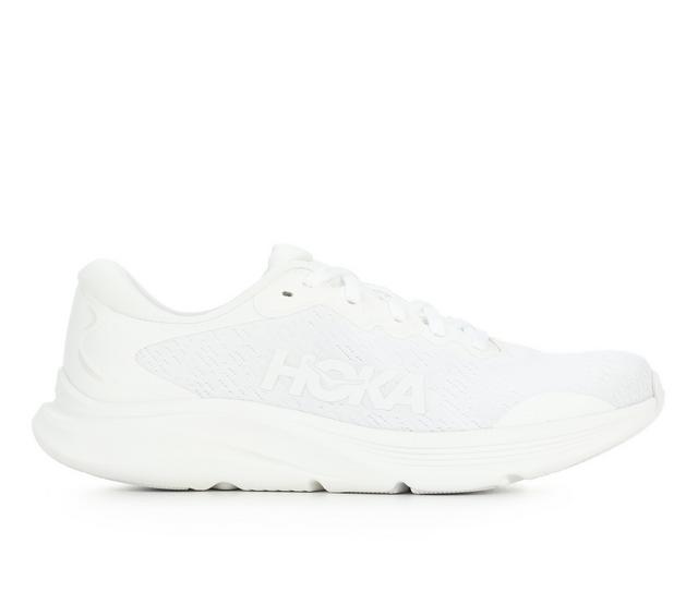 Women's Hoka Solimar 2 Running Shoes in White/White B color