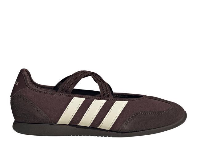 Women's Adidas Barreda Mary Jane Sneakers in Dark Brown color