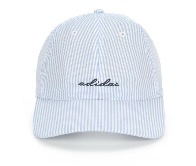 Adidas Women's Seersucker Fashion Hat in Ash Blue/Navy color