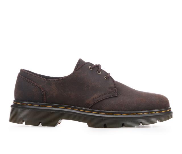 Dr. Martens April 3 Eye Black Athena Leather Oxfords in Brown color