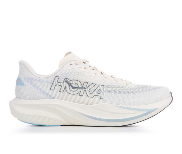 Men's Hoka Mach 7 Running Shoes in Natural/Blue color