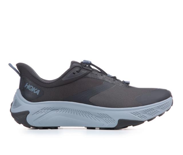 Men's Hoka Transport 2 Trail Running Shoes in Black/Blue color