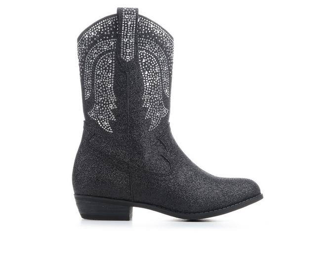 Girls' Nina Little Kid & Big Kid Paulette Cowboy Boots in Black color
