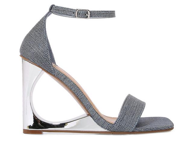 Ninety Union Sky Dress Sandals in Blue Denim color