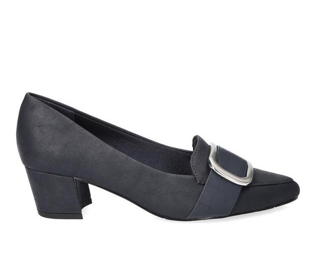 Women's Easy Street Aster Pumps in Navy Matte color