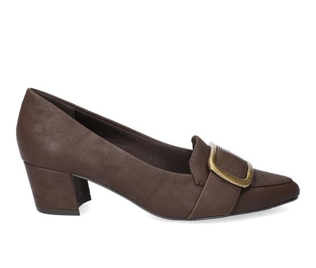 Women's Easy Street Aster Pumps in Brown Matte color