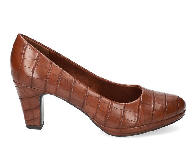 Women's Easy Street Equinox Pumps in Tan Croco color
