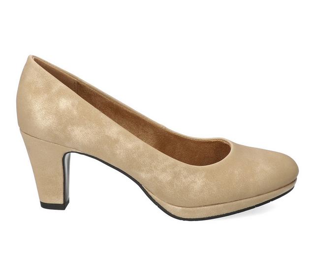 Women's Easy Street Equinox Pumps in Gold Metallic color