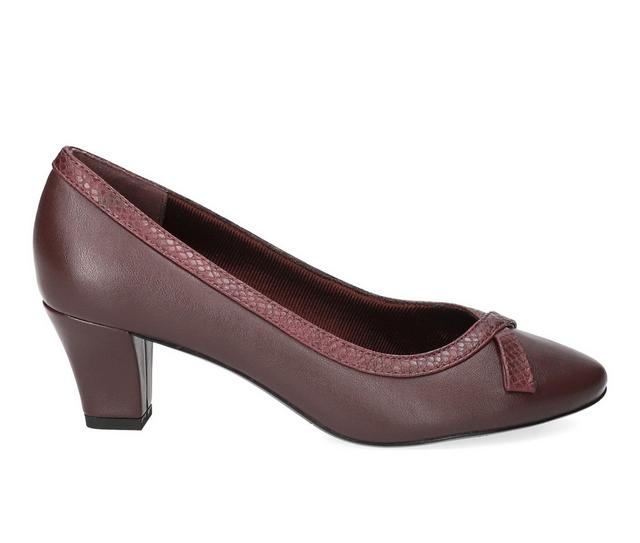 Women's Easy Street Kata Pumps in Burgundy color