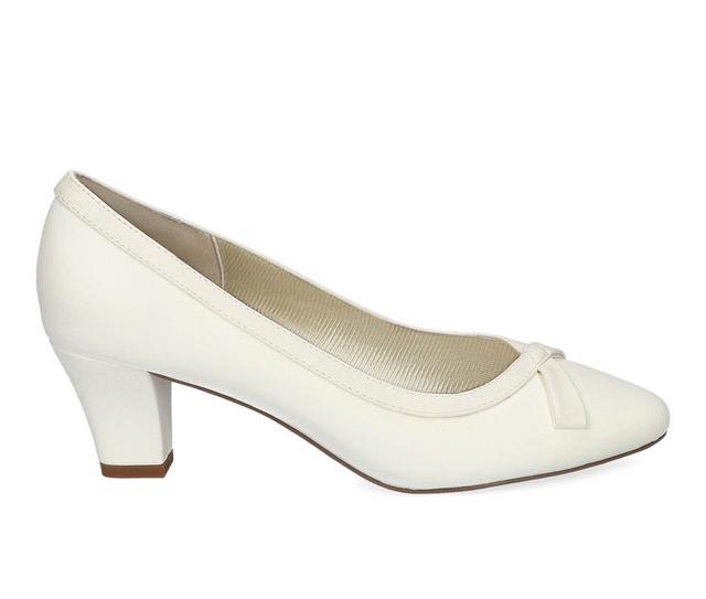 Women's Easy Street Kata Pumps in White Pearl color