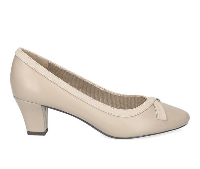 Women's Easy Street Kata Pumps in Mushroom Linen color