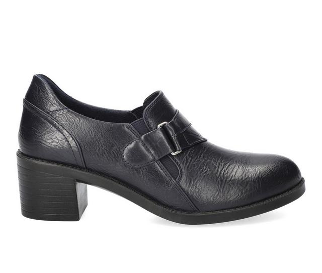 Women's Easy Street Lavelle Heeled Loafers in Navy color