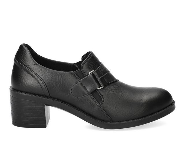 Women's Easy Street Lavelle Heeled Loafers in Black color