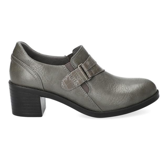 Women's Easy Street Lavelle Heeled Loafers in Grey Croco color
