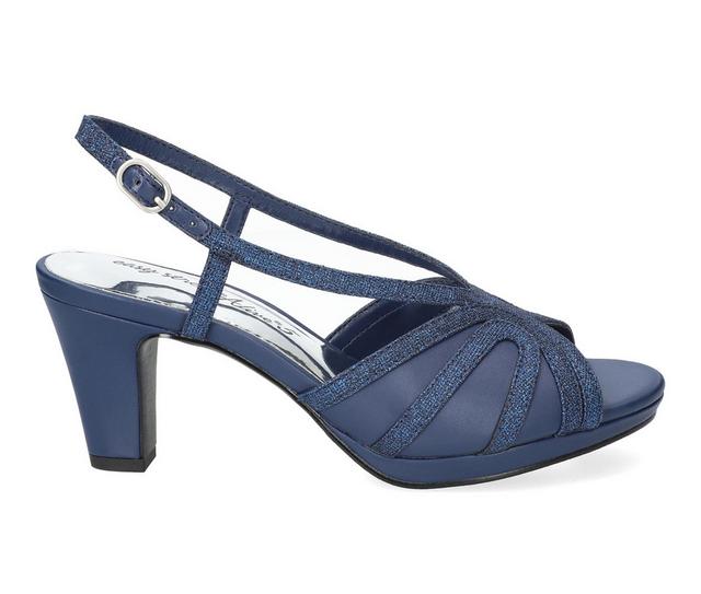 Women's Easy Street Starlight Dress Sandals in Navy Satin color
