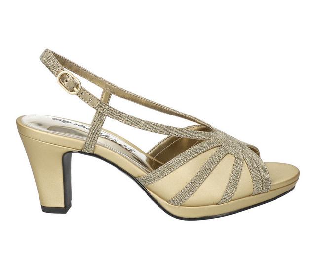Women's Easy Street Starlight Dress Sandals in Gold Satin color