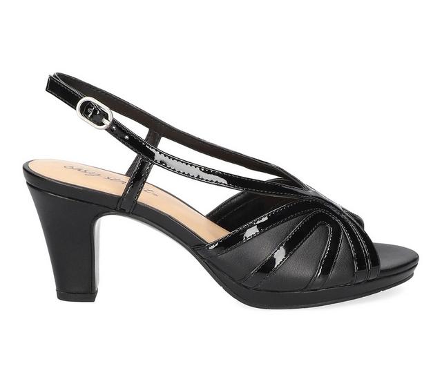 Women's Easy Street Starlight Dress Sandals in Black Patent color