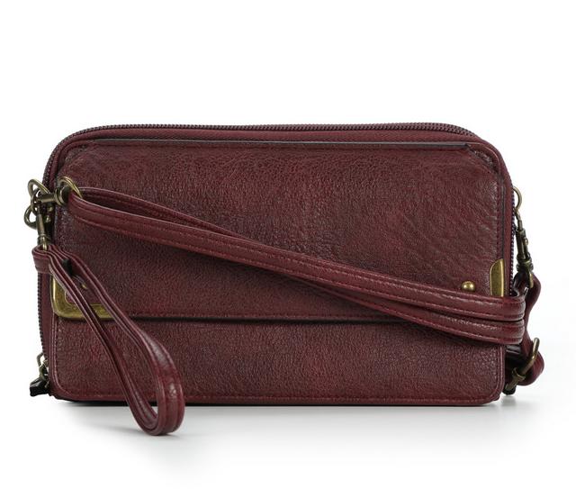 Bueno Of California Mira Wallet On A String Handbag in Wine color